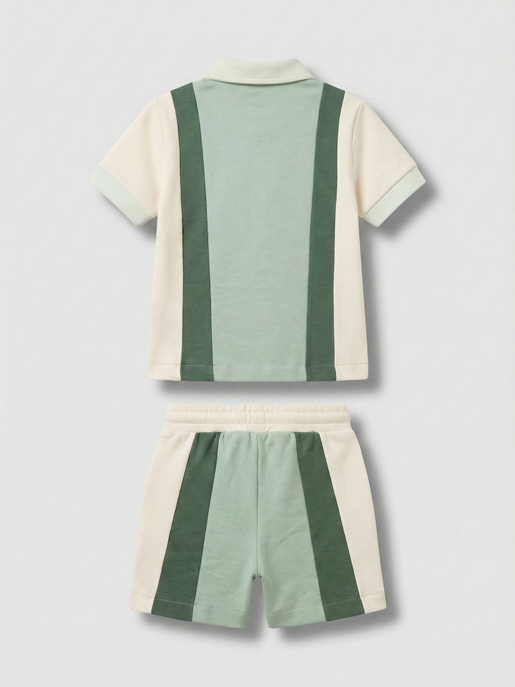 Angel & Rocket Green Jerry Colour Block Top & Shorts Set - Image 7 of 7