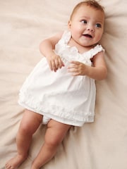 Angel & Rocket White Nyla 3D Daisy Swing  & Bloomer Dress - Image 2 of 4