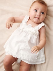 Angel & Rocket White Nyla 3D Daisy Swing  & Bloomer Dress - Image 4 of 4