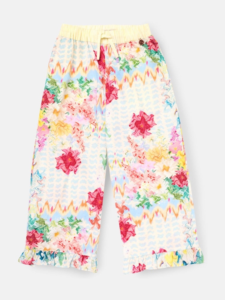 Angel & Rocket Orla Multi Print Frill Hem Trousers - 圖片 1,共 3 Angel & Rocket Orla Multi Print Frill Hem Trousers - 圖片 1,共 3
