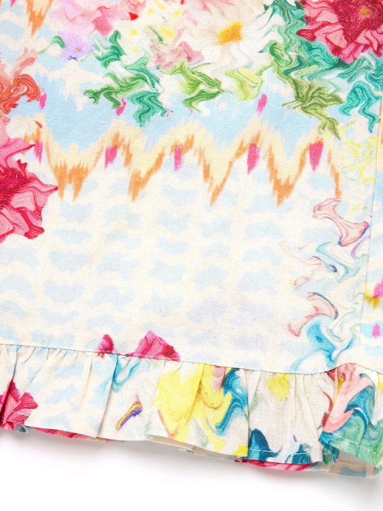 Angel & Rocket Orla Multi Print Frill Hem Trousers - 圖片 3,共 3 Angel & Rocket Orla Multi Print Frill Hem Trousers - 圖片 3,共 3