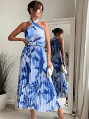 Style Cheat Blue Paige Pleat Dress - Image 2 of 3