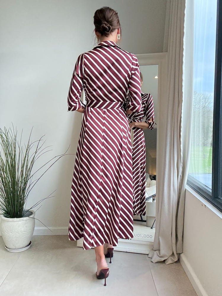 Style Cheat Red Daphne Shirt Dress - Image 2 of 4