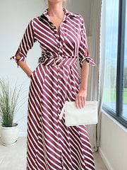 Style Cheat Red Daphne Shirt Dress - Image 4 of 4