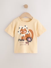 Ecru White Padded Cat Short Sleeve T-Shirt (3mths-7yrs) - Image 5 of 8