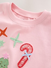 Light Pink Chistmas Applique - Langärmeliges Oberteil (3M.–7J.) - Bild 7 von 10