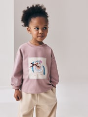 Light Pink Unicorn - Long Sleeve na T-Shirt (3mths-7yrs) - Larawan 1 ng 4