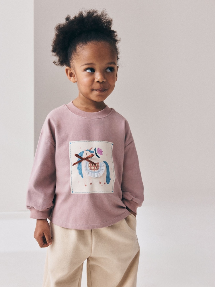 Light Pink Unicorn - Long Sleeve na T-Shirt (3mths-7yrs) - Larawan 1 ng 4 Light Pink Unicorn - Long Sleeve na T-Shirt (3mths-7yrs) - Larawan 1 ng 4