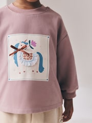 Light Pink Unicorn - Long Sleeve na T-Shirt (3mths-7yrs) - Larawan 4 ng 4