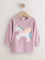 Light Pink Unicorn Long Sleeve T-Shirt (3mths-7yrs) - Image 5 of 8