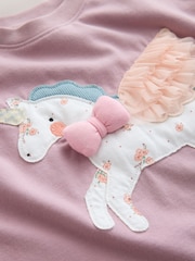 Light Pink Unicorn Long Sleeve T-Shirt (3mths-7yrs) - Image 7 of 8