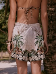 Monochrome Palm Summer Beach Shorts - Image 2 of 4