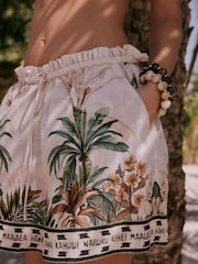 Monochrome Palm Summer Beach Shorts - Image 4 of 4