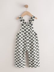 Black/White Checkerboard Dungarees (3mths-7yrs) - Image 1 of 5