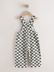 Black/White Checkerboard Dungarees (3mths-7yrs) - Image 2 of 5