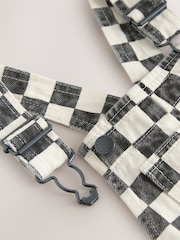Black/White Checkerboard Dungarees (3mths-7yrs) - Image 4 of 5