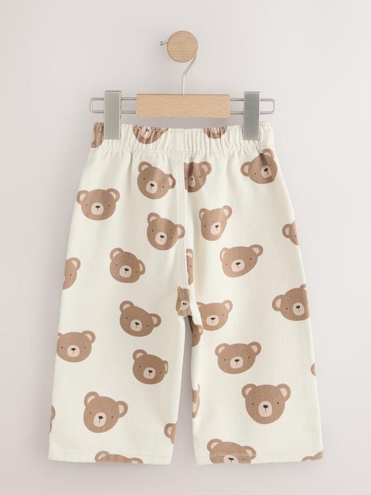 Ecru Cream Bear - Pantalon large à enfiler (3mois7ans) - Image 2 de 4