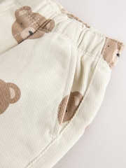 Ecru Cream Bear - Pantalon large à enfiler (3mois7ans) - Image 3 de 4