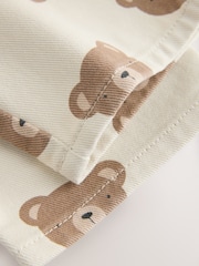 Ecru Cream Bear - Pantalon large à enfiler (3mois7ans) - Image 4 de 4