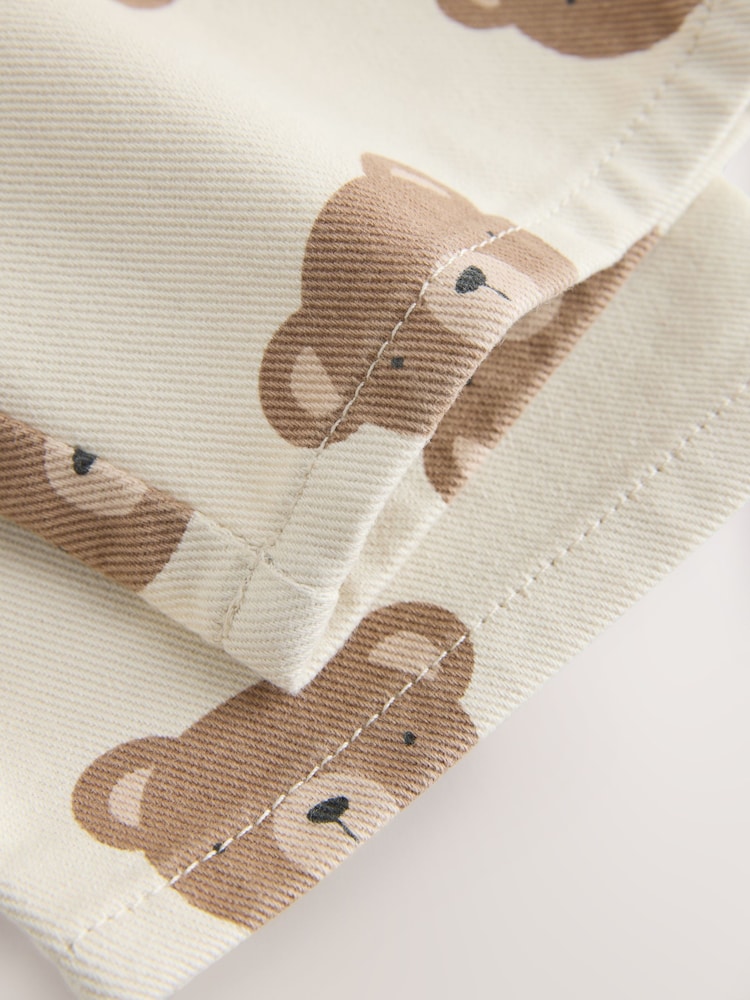 Ecru Cream Bear - Pantalon large à enfiler (3mois7ans) - Image 4 de 4