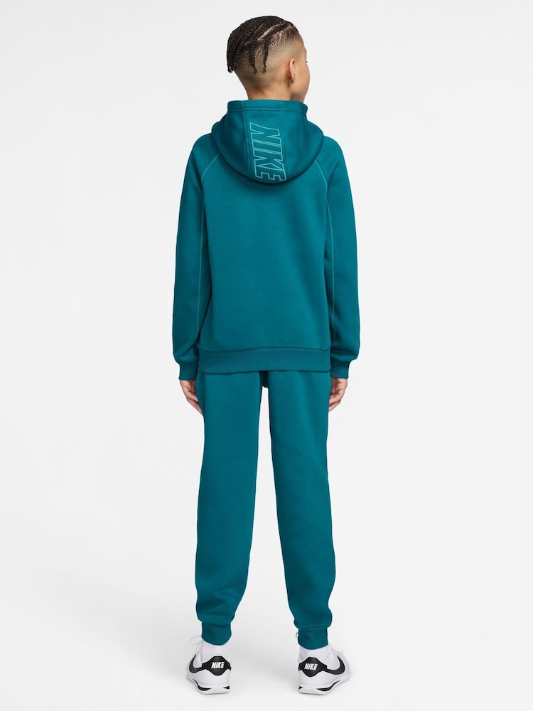 Nike Bright Spruce Green Club Hoodie & Jogger Set - Image 2 of 4 Nike Bright Spruce Green Club Hoodie & Jogger Set - Image 2 of 4