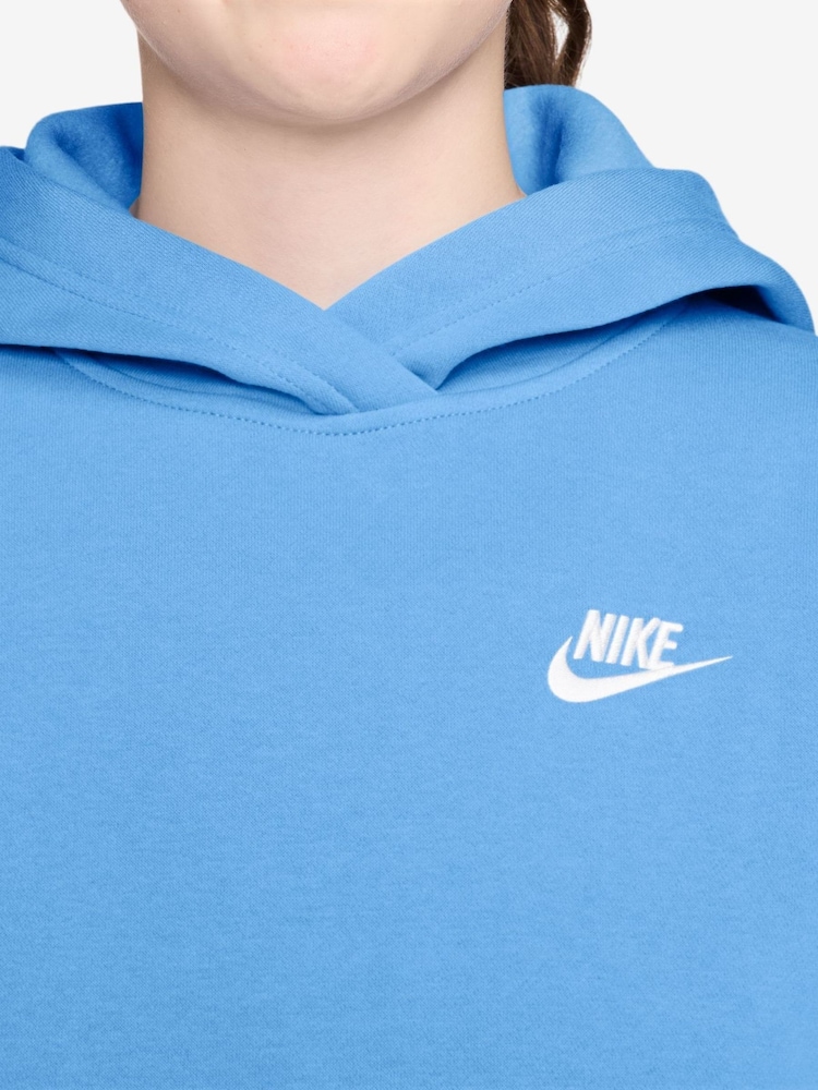 Nike Football Blue Club Fleece Pullover Hoodie - Image 2 of 3 Nike Football Blue Club Fleece Pullover Hoodie - Image 2 of 3