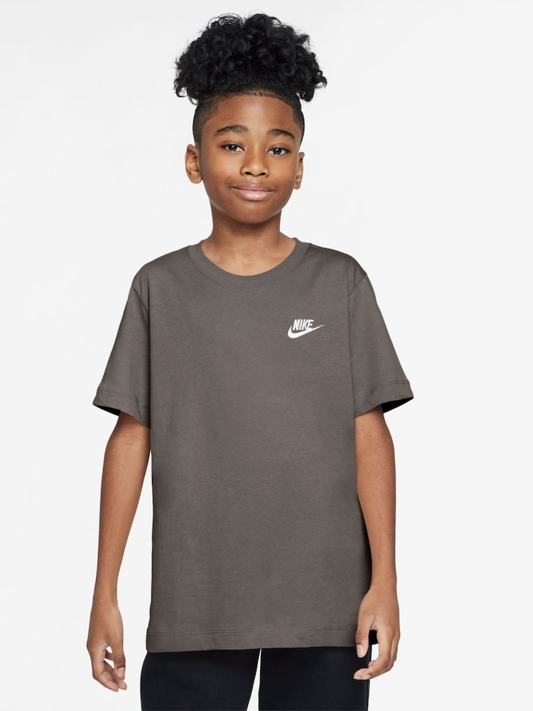 Nike Stone Grey Short Sleeve Club T-Shirt - Image 1 of 3