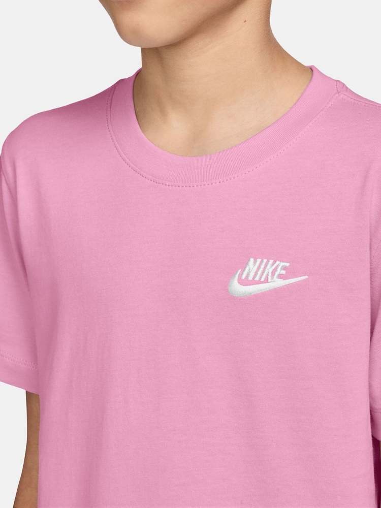 Nike Pink Rise Short Sleeve Club T-Shirt - Image 3 of 3