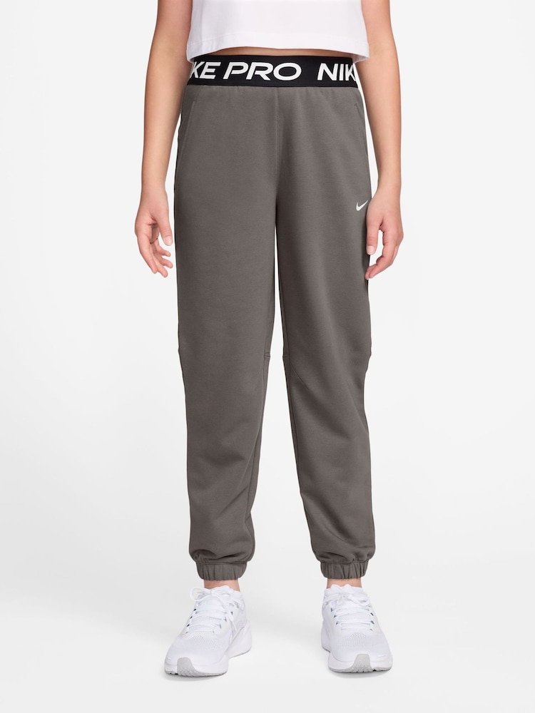 Nike Stone Grey Pro Dri-Fit Fleece Joggers - Image 1 of 3 Nike Stone Grey Pro Dri-Fit Fleece Joggers - Image 1 of 3