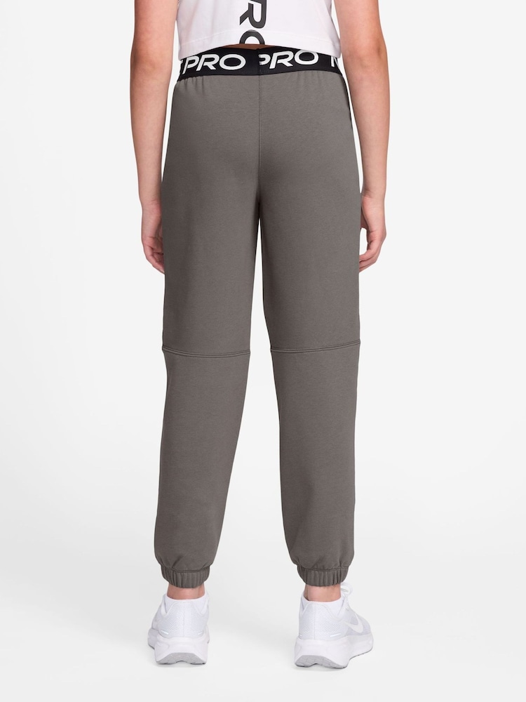 Nike Stone Grey Pro Dri-Fit Fleece Joggers - Image 2 of 3 Nike Stone Grey Pro Dri-Fit Fleece Joggers - Image 2 of 3