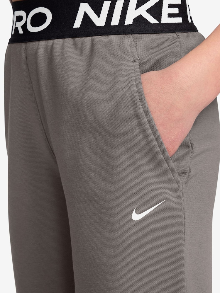 Nike Stone Grey Pro Dri-Fit Fleece Joggers - Image 3 of 3 Nike Stone Grey Pro Dri-Fit Fleece Joggers - Image 3 of 3