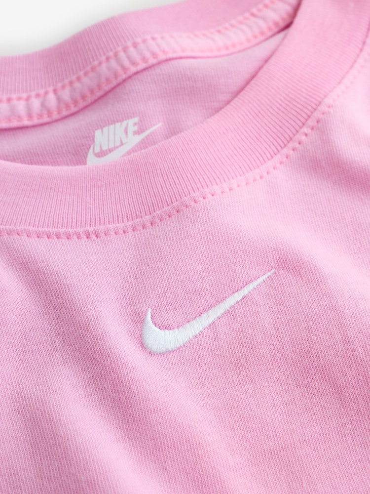 Nike Pink Rise Sportswear Boxy T-Shirt - Image 8 of 8