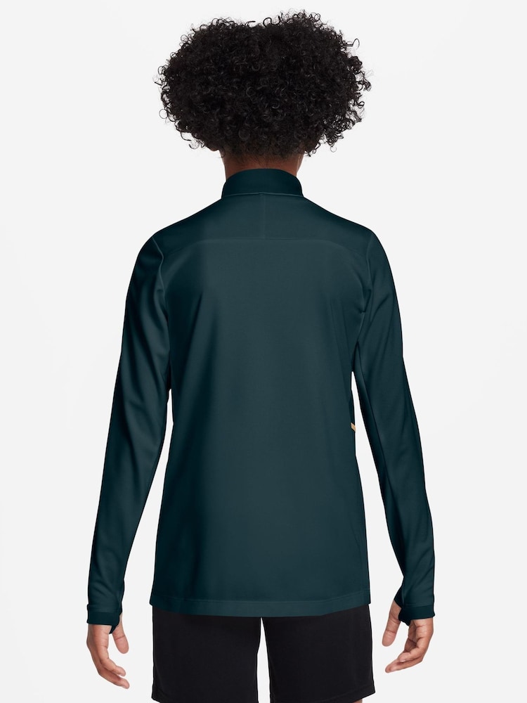 Nike Midnight Spruce Green Dri-FIT Academy 25 Half Zip Drill Top - Image 2 of 3 Nike Midnight Spruce Green Dri-FIT Academy 25 Half Zip Drill Top - Image 2 of 3