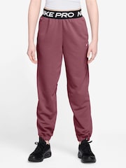 Nike Pink Smoke Pro Dri-Fit Fleece Joggers - Image 1 of 3