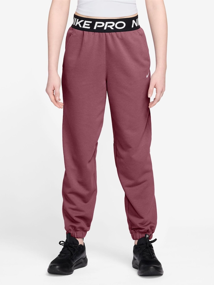 Nike Pink Smoke Pro Dri-Fit Fleece Joggers - Image 1 of 3 Nike Pink Smoke Pro Dri-Fit Fleece Joggers - Image 1 of 3