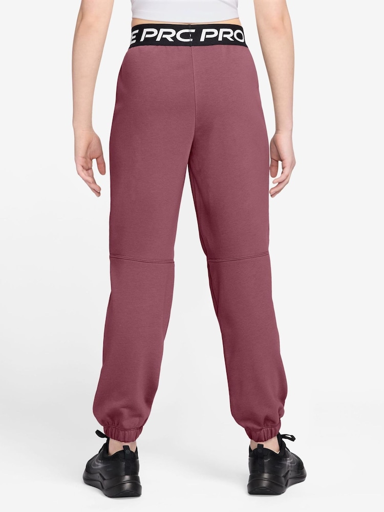 Nike Pink Smoke Pro Dri-Fit Fleece Joggers - Image 2 of 3 Nike Pink Smoke Pro Dri-Fit Fleece Joggers - Image 2 of 3