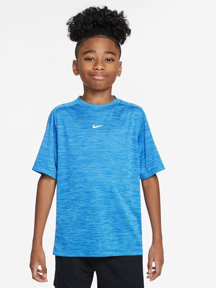 Nike Football Blue Multi Dri-FIT Short Sleeve T-Shirt - Image 1 of 3 Nike Football Blue Multi Dri-FIT Short Sleeve T-Shirt - Image 1 of 3