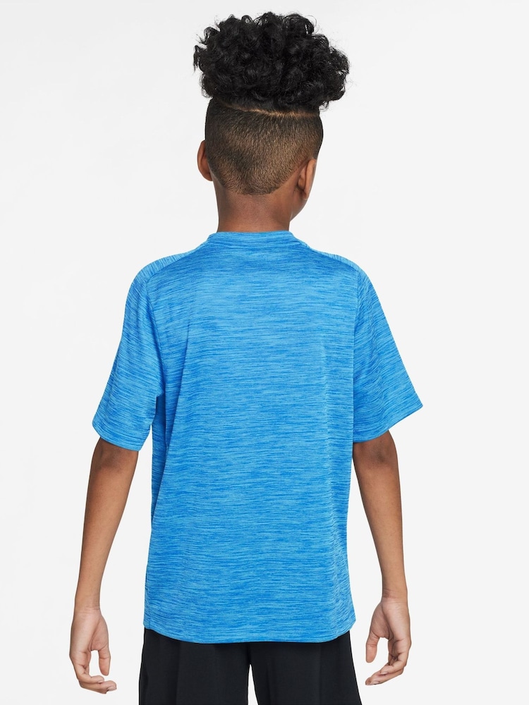 Nike Football Blue Multi Dri-FIT Short Sleeve T-Shirt - Image 2 of 3 Nike Football Blue Multi Dri-FIT Short Sleeve T-Shirt - Image 2 of 3