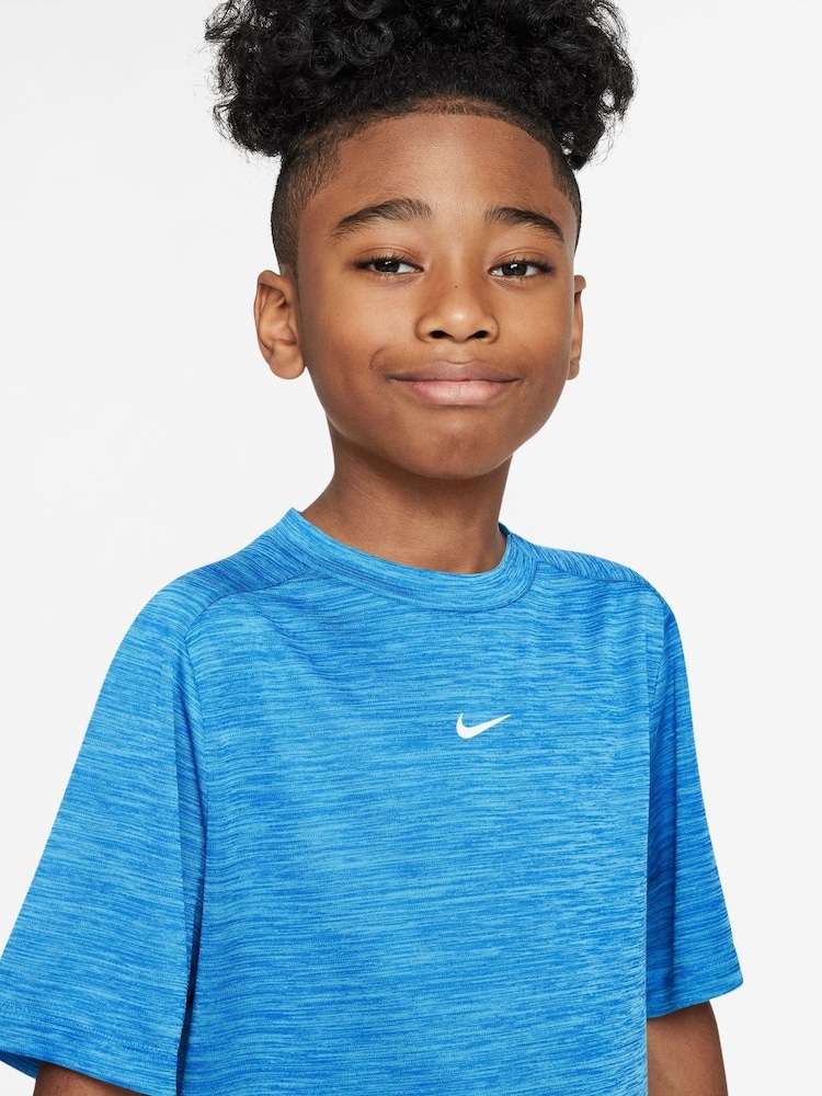 Nike Football Blue Multi Dri-FIT Short Sleeve T-Shirt - Image 3 of 3 Nike Football Blue Multi Dri-FIT Short Sleeve T-Shirt - Image 3 of 3