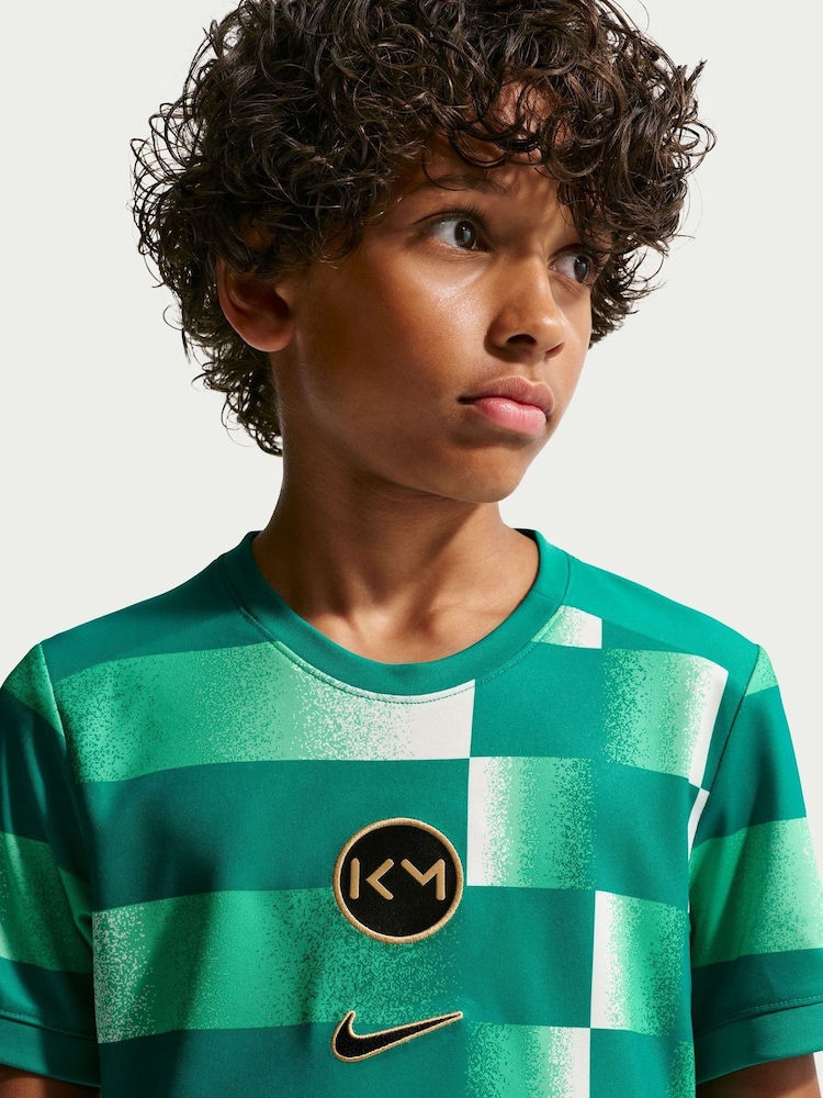 Nike Rio Teal Kylian MbappÃ© Academy Dri-FIT Short-Sleeve Football T-Shirt - Image 1 of 3