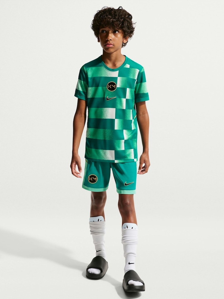 Nike Rio Teal Kylian MbappÃ© Academy Dri-FIT Short-Sleeve Football T-Shirt - Image 2 of 3
