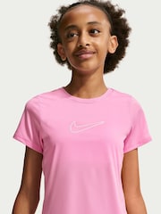 Nike Pink Rise Dri-FIT One Short Sleeve T-Shirt - Image 4 of 5