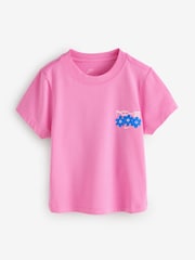 Nike Playful Pink Slim Cropped T-Shirt - Image 1 of 2
