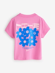 Nike Playful Pink Slim Cropped T-Shirt - Image 2 of 2