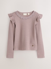 Laura Ashley Long Sleeve Ribbed T-Shirts 3 Pack - Bild 2 von 9