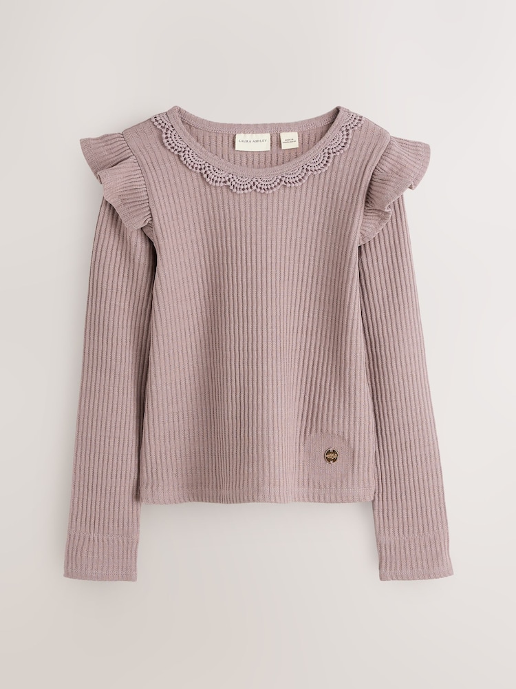 Laura Ashley Long Sleeve Ribbed T-Shirts 3 Pack - Bild 2 von 9