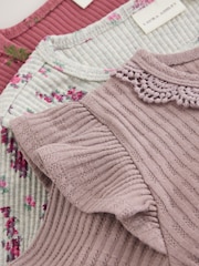 Laura Ashley Long Sleeve Ribbed T-Shirts 3 Pack - Bild 9 von 9