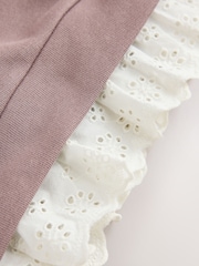 Laura Ashley Purple Embroidered Mock Sweatshirt and Leggings Set - Image 11 of 12