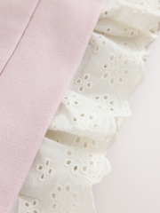 Laura Ashley Pink/Green Embroidered Mock Sweatshirt and Leggings Set - Image 11 of 12
