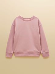Joules Girls' Pink Sweatshirt and Jogger Set - Image 1 of 7